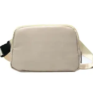 Bolsa deportiva de nailon para el pecho, paquete informal portátil para hombre, bolso de hombro a horcajadas con cremallera para hombre y mujer