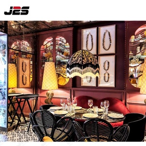Juego de comedor de cuero o tela para asientos de cabina de restaurante de estilo europeo moderno personalizado para cafeterías, cafeterías, hoteles, restaurantes - Product Image 4