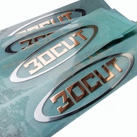 Étiquettes en nickel plaqué or 24 carats de qualité supérieure, autocollants de logo en métal électroformé
