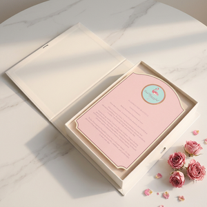 <b>Book</b> Shape Hardboard Magnetic <b>Gift</b> Box Recyclable Cosmetic Brand Story Thank You Card Packaging for Private Label DDP - Product Image 1