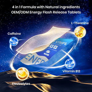 Bandes énergétiques orales Lifeworth - Saveur menthe |   40 mg de caféine + 30 mg de L-théanine + 100 % de vitamines B6 et <span class=keywords><strong>B12</strong></span> |   Adulte |   Végétalien - Product Image 3