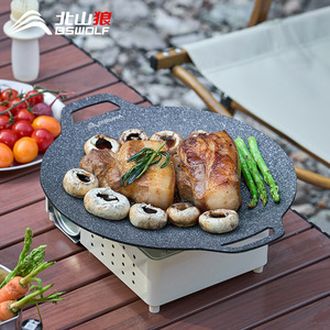 Korean Bbq Pan Stone Grill Pan 30Cm Diameter Portable Outdoor Cooking Teppanyaki Griddle For Multi Fuel Stove - Product Image 4