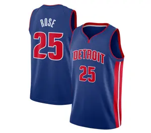 Maillot de basket-ball imprimé pour homme, édition ville, Detroit 2 Cunningham 25, Rose, bleu, blanc, diamant, 75e anniversaire, 2023