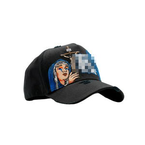 Casquette de haute qualité Rude Awakenings <span class=keywords><strong>Lalala</strong></span> avec logo brodé 3D personnalisé, en denim vieilli, visière incurvée, 5 panneaux - Product Image 4