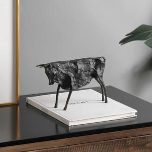 En gros Personnalisé Bureau Animal <span class=keywords><strong>Bull</strong></span> Statue Bronze Main 3D Fer Sculpture - Product Image 3
