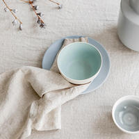 Vente en gros de serviettes de table en lin poussiéreux personnalisées, ensemble de nappes et serviettes en lin pur