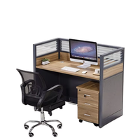 Bureau Exécutif Moderne en MFC à Configuration Ouverte, Multifonctionnel, 2 à 8 Postes, pour Mobilier de Bureau et Cloison de Poste de Travail