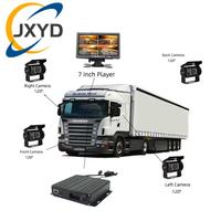 Caméra embarquée 4 caméras avec IA, GPS intégré, vision nocturne, étanche, contrôle à distance de l'huile et de l'électricité, MDVR, boîte noire de voiture pour camion