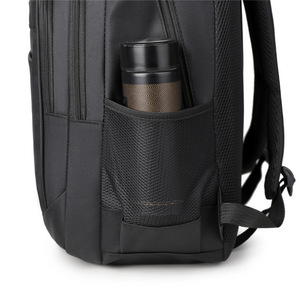 Large Capacity Laptop <b>Backpack</b> For Men Business Travel Oxford Cloth Shoulder Bag <b>With</b> Laptop <b>Compartment</b> Solid Color - Product Image 4