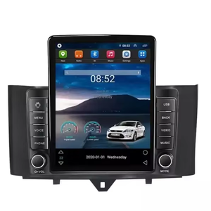 Lecteur DVD de voiture style Tesla 4+64G, vidéo de voiture pour Benz Smart Fortwo 2011-2015, WIFI, autoradio FM RDS, Carplay, BT, stéréo 4G LTE - Product Image 1