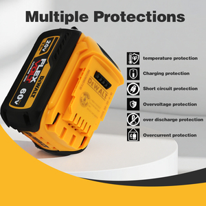 Bộ pin Li-ion 9.0Ah cho dụng cụ điện không dây DeWalt 60V, thời lượng sử dụng lâu dài và sạc nhanh, thay thế - Product Image 5