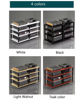 DK-024 KTV chanson armoire amplificateur de puissance étagère de son support de stockage Audio support de haut-parleur support de télévision pieds de colonne en acier inoxydable