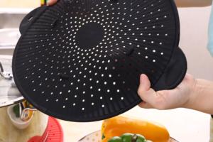 Penjualan Langsung dari Pabrik Lapis Silikon Berlapis Platinum Baja Tahan Karat Uap Melepaskan Layar Percikan Silikon untuk Digunakan Di Dapur - Product Image 4