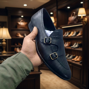 Mocassins à lacets en cuir véritable pour hommes, en cuir de vachette, chaussures habillées décontractées, accessoire de mode, légères, couleur personnalisable, chaussures formelles - Product Image 1
