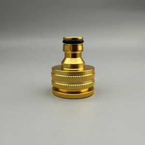 Conector de Manguera de Jardín de Aluminio de Doble Tamaño, Adaptador de Grifo de 3/4 a 1 Pulgada, Conexión Rápida Hembra para Grifo - Product Image 3