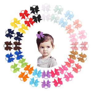 Accessoires de cheveux pour enfants ruban gros-grain queue d'aronde arc élastique chaîne de cheveux 2 pouces petite fille mignonne chouchous - Product Image 1