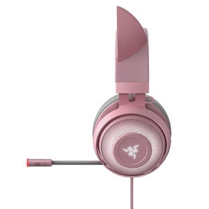 Casque de jeu filaire USB Razer Kraken Kitty Edition Quartz avec microphone à réduction de bruit active et Chroma - Product Image 3