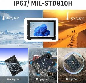 Tableta Robusta con Windows 11 Pro, Celeron de Cuatro Núcleos, 8 GB de RAM/128 GB de ROM, Tableta Windows con 4G LTE, GPS, Pantalla Táctil de 10.1 Pulgadas y Resolución de 1920x1200 - Product Image 4