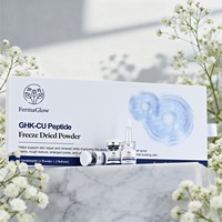 Kit de poudre lyophilisée de sérum professionnel GHK-Cu au peptide de cuivre bleu pour raffermir la peau, la renouveler et réparer les rides