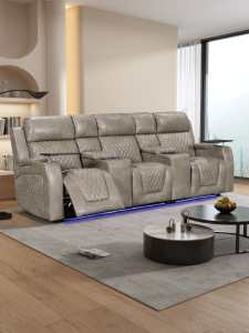 CY Offre Spéciale siège de cinéma de massage à domicile véritable puissance design moderne fauteuil de cinéma inclinable sièges de canapé avec porte-gobelet - Product Image 5