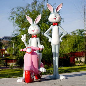 Sculptures en fibre de verre sur mesure de grande taille, fabriquées au Shandong, pour centres commerciaux, parcs, places, aménagements paysagers, avec des thèmes de dessins animés et d'anime - Product Image 3
