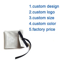 Pochette d'emballage gris clair, enveloppe pour bijoux avec ruban noir, pochettes d'emballage cadeau personnalisées de luxe
