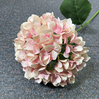Hortensia Artificial Recubierta en Forma de Piruleta, Rama Individual, para Ceremonias de Boda, Fotografía al Aire Libre, Decoración de Salones, Arreglos Florales