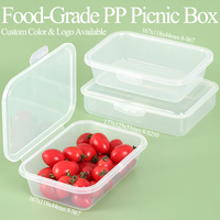 Boîtes de conservation alimentaire rectangulaires en plastique transparentes et étanches YUZMEI avec couvercle pour réchauffage au micro-ondes