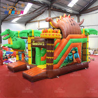 Château gonflable pour enfants WINSUN, extérieur, dinosaure, PVC, trampoline, ignifuge et sans plomb, installation facile