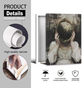 Vampiro gótico personalizado oscuro romance retrato lienzo pinturas y artes de pared decoración del hogar espeluznante Halloween pared arte impresión - Product Image 2