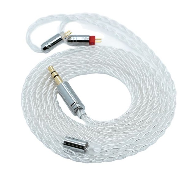 Manufacturer Wholesale 4-core Twisted Copper Silver-plated 3.5mm MMCX0.78 Dual-pin Male Male HD-35 QDCTFZ Headphone Audio Cable