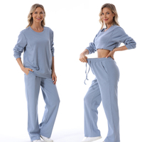 Nouveau Pull d'Allaitement 2026 et Pantalon de Grossesse en Coton Doux Gaufré – Tenue de Maternité Confortable Grande Taille – Pantalon de Jogging