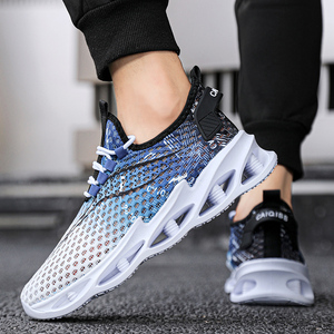 Chaussures de sport basses élégantes à lacets pour hommes, respirantes avec doublure en coton, antidérapantes pour la marche décontractée et la course en extérieur - Product Image 6