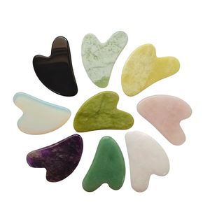 Set <span class=keywords><strong>di</strong></span> strumenti naturali Multi-pietra cuore <span class=keywords><strong>Gua</strong></span> <span class=keywords><strong>Sha</strong></span> <span class=keywords><strong>giada</strong></span> quarzo rosa ossidiana massaggio facciale linfatica drenaggio Anti-invecchiamento cura della pelle - Product Image 1