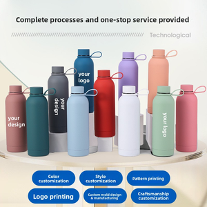 Gobelet isotherme en acier inoxydable à double paroi personnalisé de 500 ml, bouteille d'eau de sport avec logo personnalisé, technologie sous vide pour les voyages, cadeaux - Product Image 3