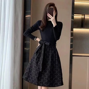 Abito da Donna di Alta Qualità, Nuova Moda Casual, Vestito Nero Snellente in Vita per Serate ed Eventi Nuziali - Product Image 2