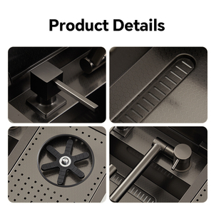 HOMFUL Boat RV PVD lavabo a mano rubinetto piegato per Caravan lavello in acciaio inox a nido d'ape pannello RV lavello - Product Image 5