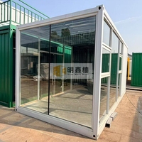 Mxq Conteneur Modulaire Préfabriqué de 20, 30 et 40 pieds pour Événements, Structure Portable Isolée à Assemblage Rapide avec Façade en Verre