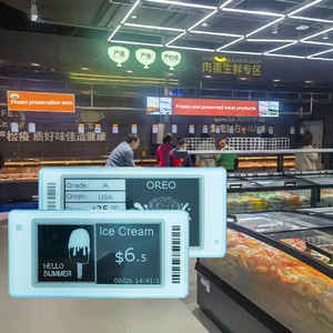 Nuevas llegadas: ESL de papel electrónico en blanco y negro de alta visibilidad de 2.13 pulgadas y 2.4 GHz personalizado para congeladores y estantes de supermercado gestionados en la nube - Product Image 1