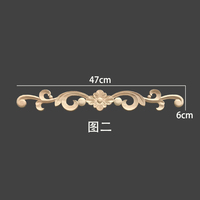 Rosettes décoratives en bois massif CNC, appliques sculptées pour meubles, menuiseries, salon, artisanat en bois d'intérieur