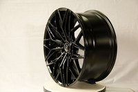 Jantes de voiture de course OEM/ODM de haute qualité, 18-19 pouces, en alliage noir brillant, moulées sous faible pression, 5X114.3 5X112, multi-rayons