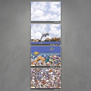 กระเบื้องบุผนังห้องน้ำเซรามิกขนาด 30x45 ซม. ตัวอย่างฟรี 300x450 มม. สีน้ำเงินเคลือบดิจิตอล ขนาด 12x18 นิ้ว กระเบื้องกันน้ำสำหรับตกแต่งภายในห้องครัว - Product Image 5