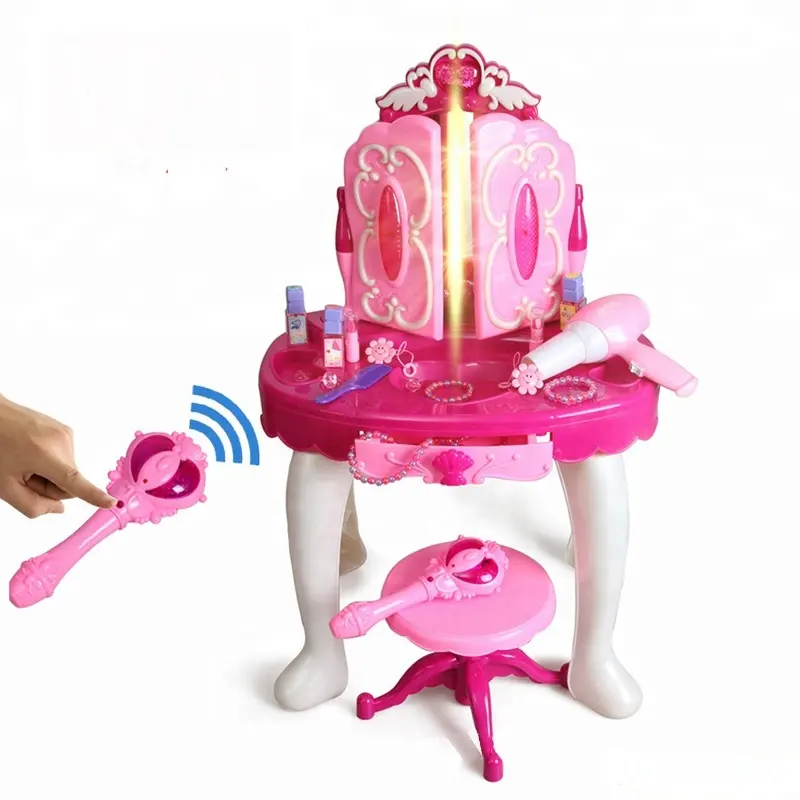 PHigh качественная игра для макияжа, игровой набор для детей, для девочек, ролевые игры, наборы для дошкольного домика с туалетным столиком, игрушка