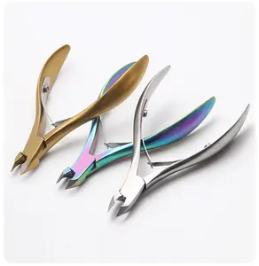 Tronchesi per cuticole in oro con forbici per Manicure personalizzate professionali in acciaio inossidabile