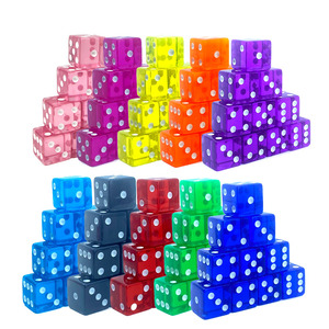 Số lượng lớn mờ Rõ ràng góc vuông lớn D6 Acrylic 19mm xúc xắc cho sòng bạc craps bên Cung cấp trò chơi hội đồng quản trị - Product Image 1