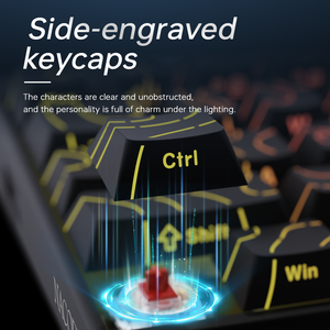 Nuevo teclado mecánico Ajazz NK68 con transmisión óptica, cableado, retroiluminación RGB, diseño 65%, teclado para juegos electrónicos. - Product Image 5