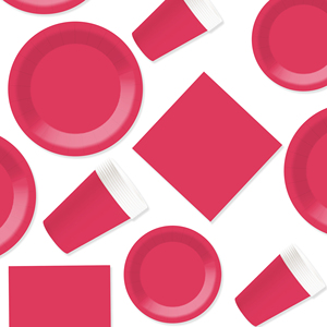 DAMAI Solid Color Party Supplies Red Paper <b>Dinnerware</b> <b>Set</b> Disposable <b>Dinnerware</b> <b>Set</b> 7 Inch 9 Inch Plate Paper Cup Cutlery Napkin - Product Image 2