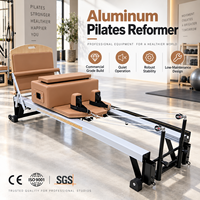 Reformer Pilates Komersial dengan Rangka Aluminium Alloy dan Kaki yang Dapat Disesuaikan untuk Penggunaan Berat di Gym dan Studio