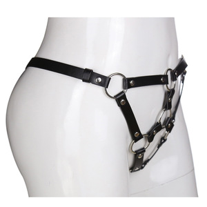Culottes triangulaires sexy en PU, strings érotiques pour femmes, jouets pour adultes, pantalons en cuir, jouets sexuels pour femmes, jouets SM en gros. - Product Image 2