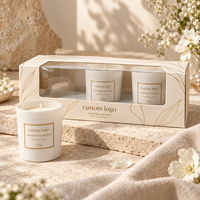 Boîte cadeau rigide magnétique personnalisée avec logo, emballage en papier recyclable pour bougie parfumée en pot pour mariage et anniversaire